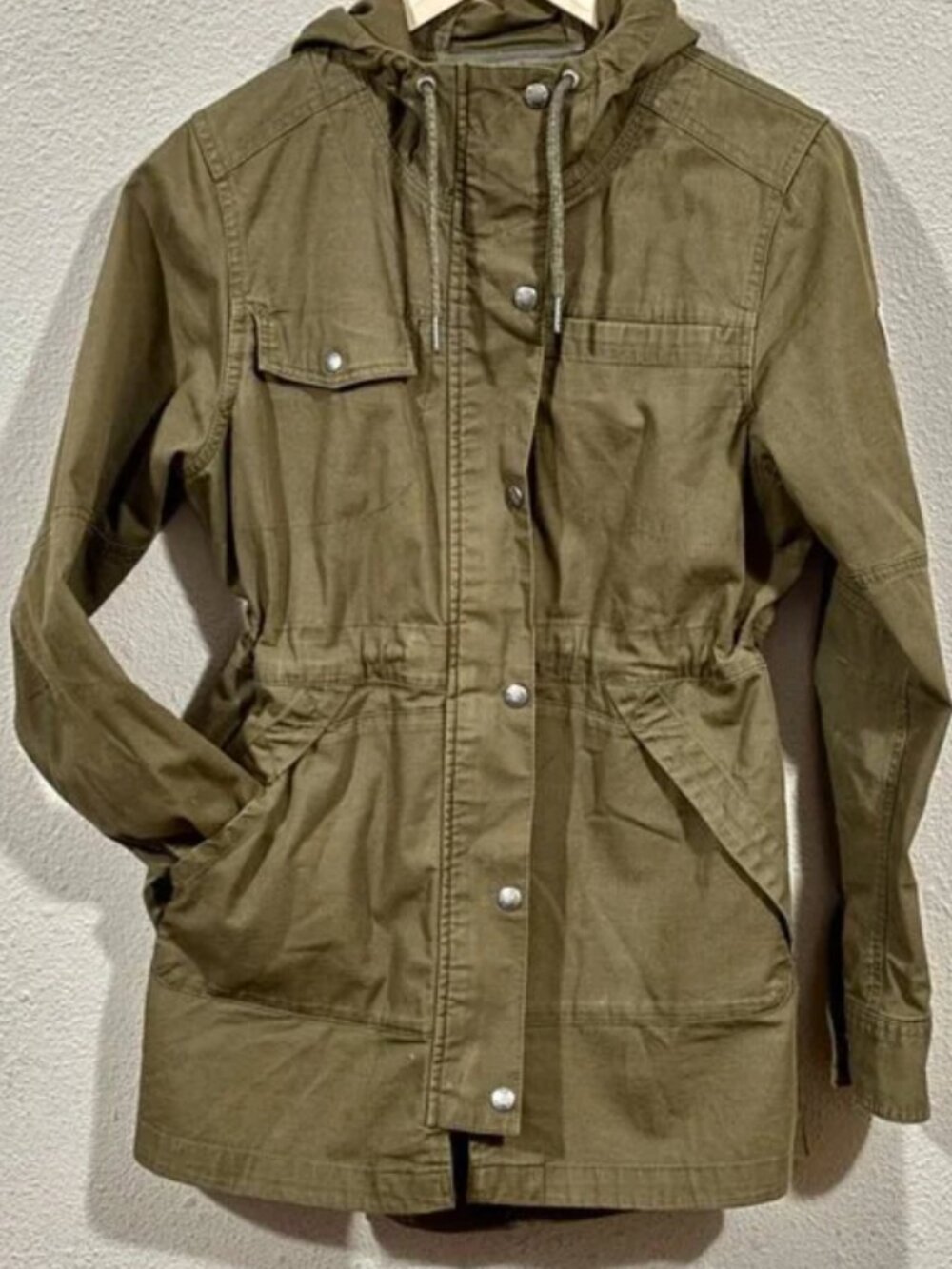 The North Face Women's Cotton Utility Jacket Size M, Olive Green - Picture 2 of 8